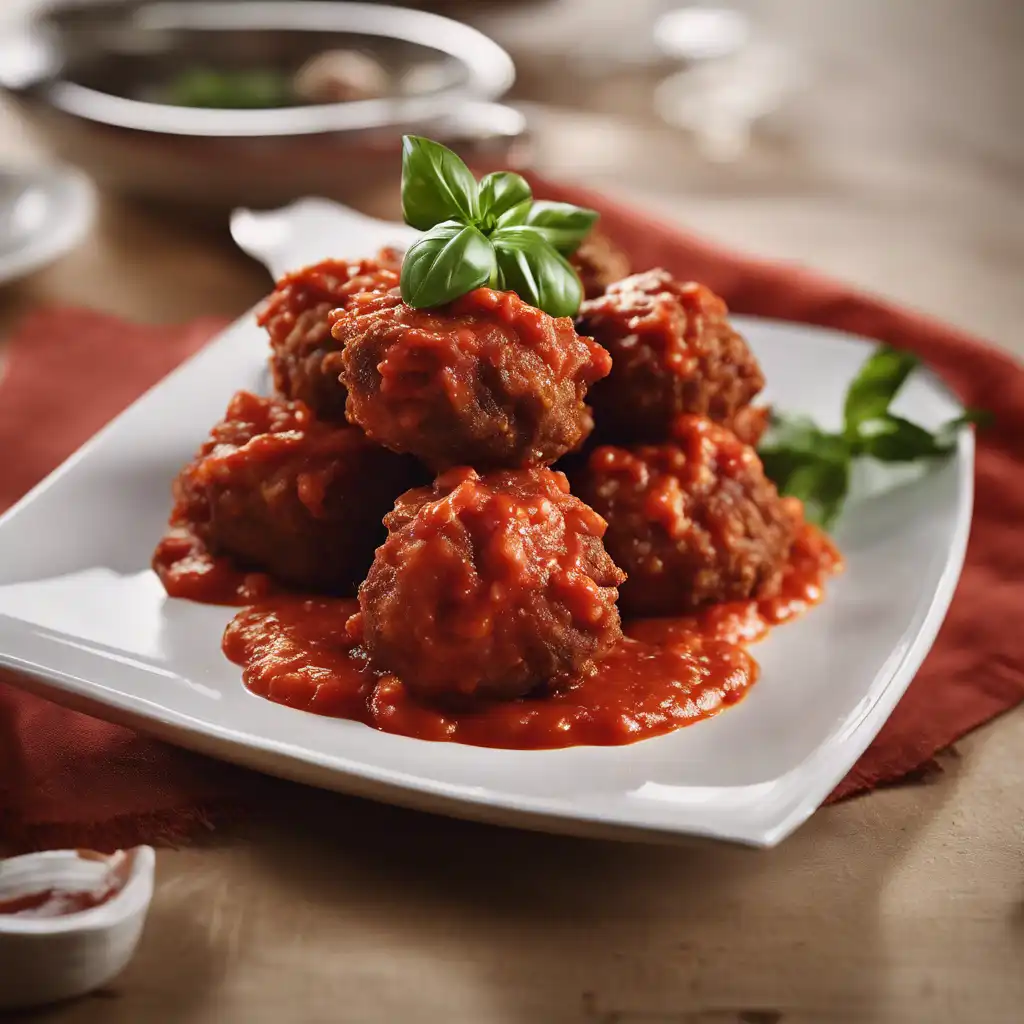 Beef Fritters with Tomato Sauce