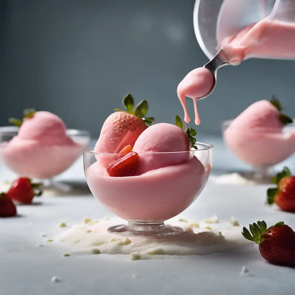 Yogurt and Strawberry Sorbet