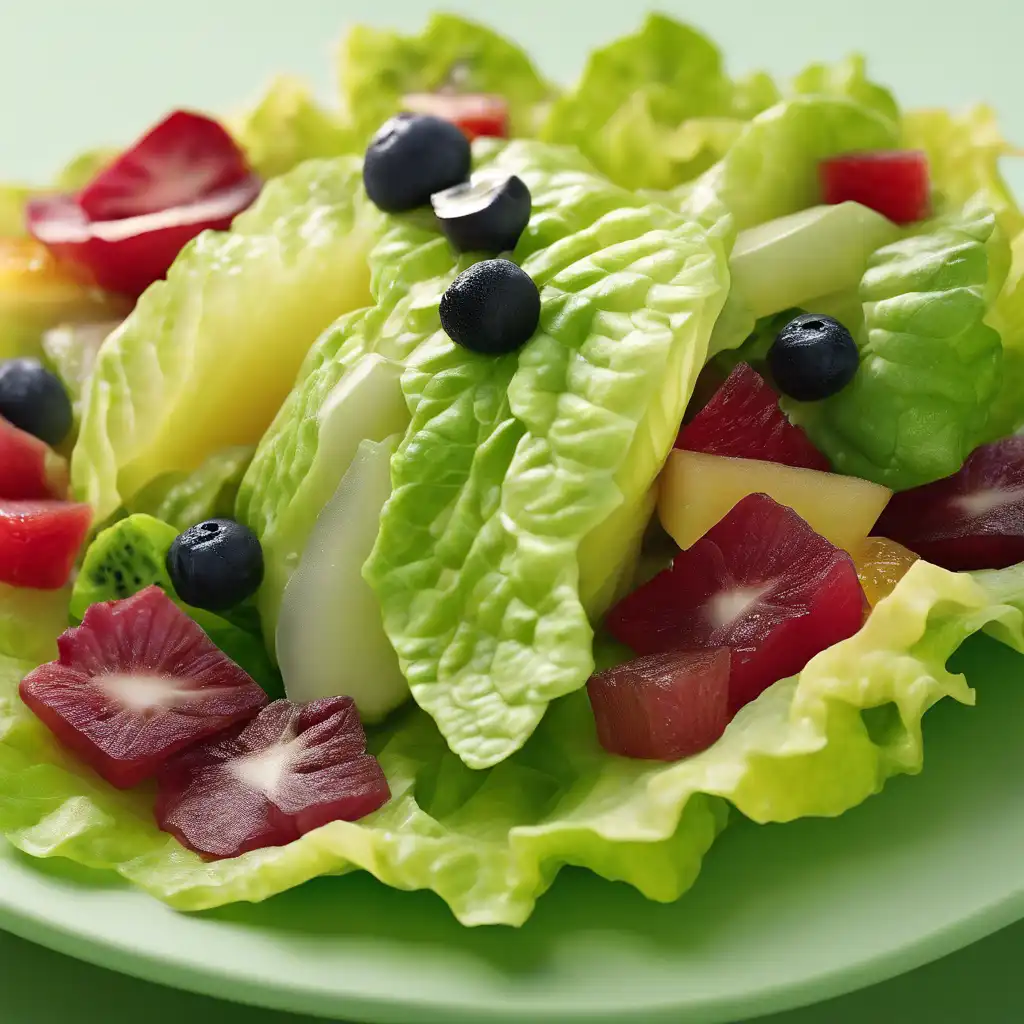 Roman Lettuce with Fruits Salad