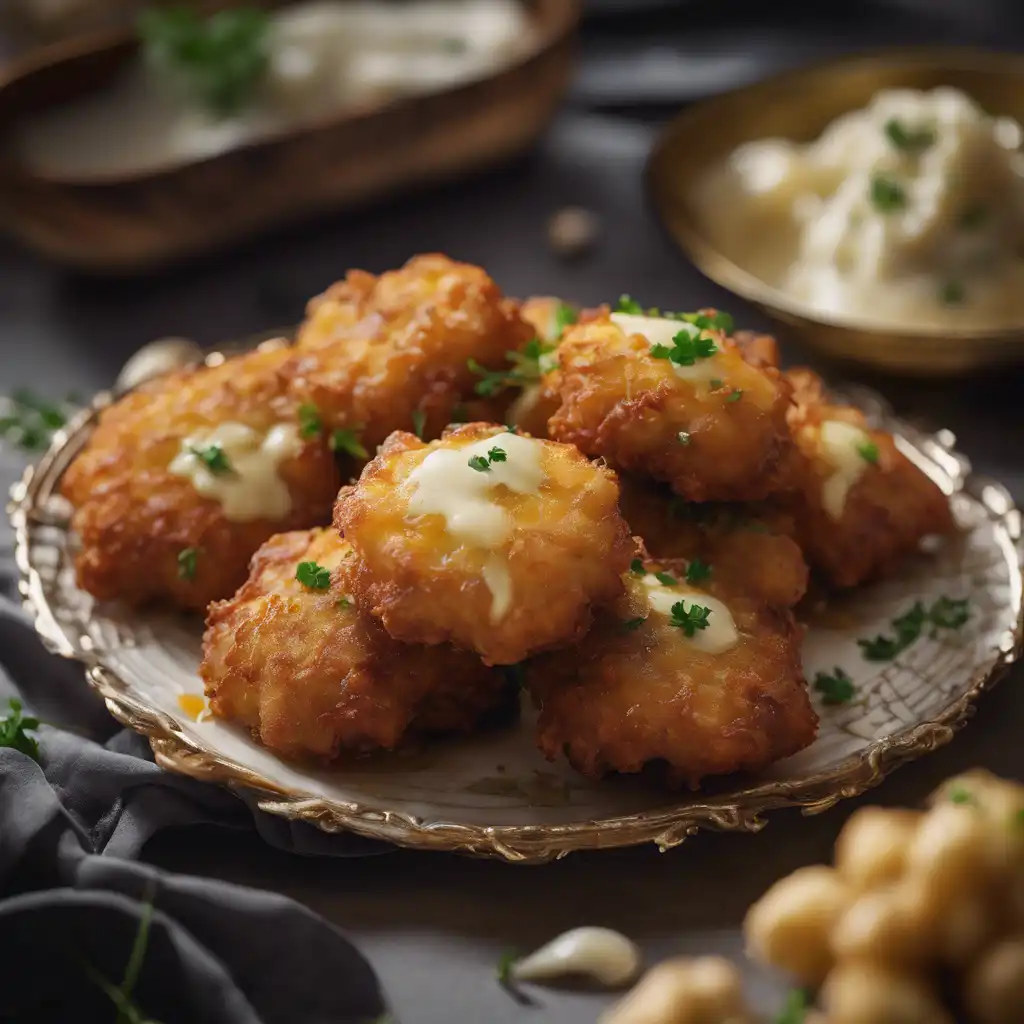 Garlic Fritter with Garlic Sauce