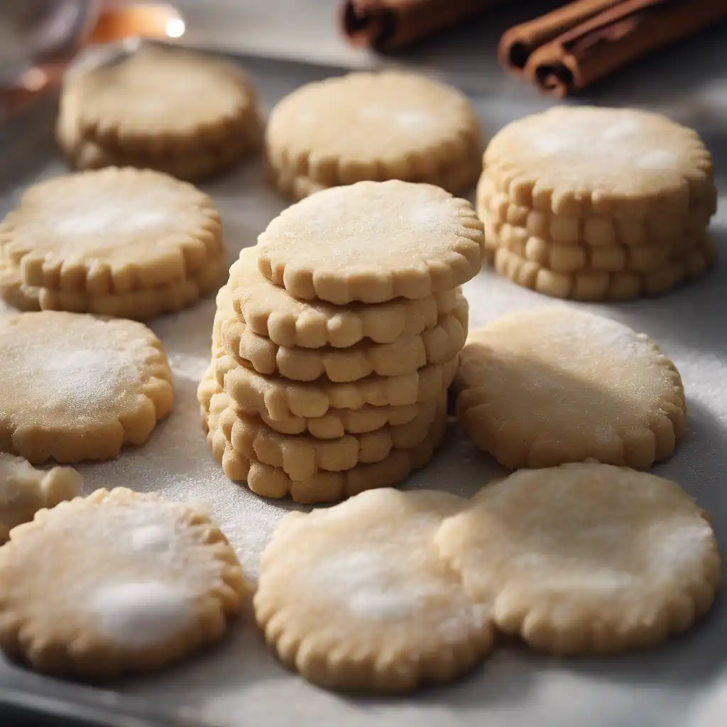 Cinnamon Shortbread Cookies with Egg Whites and Sugar