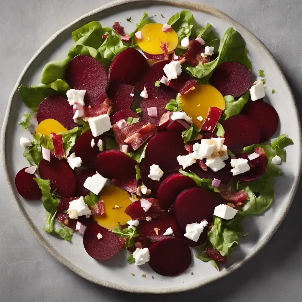 Beet Salad with Garlic Dressing