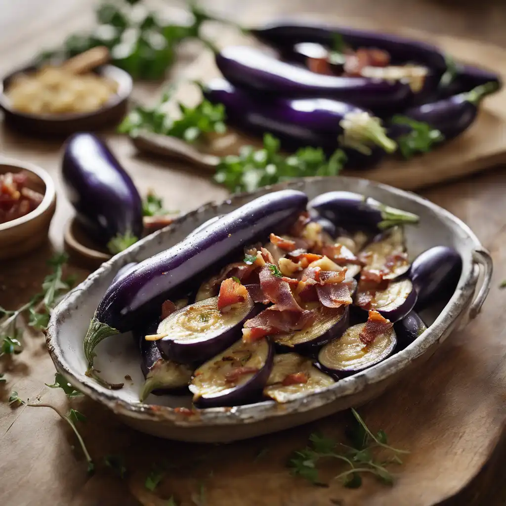 Eggplant with Bacon and Garlic