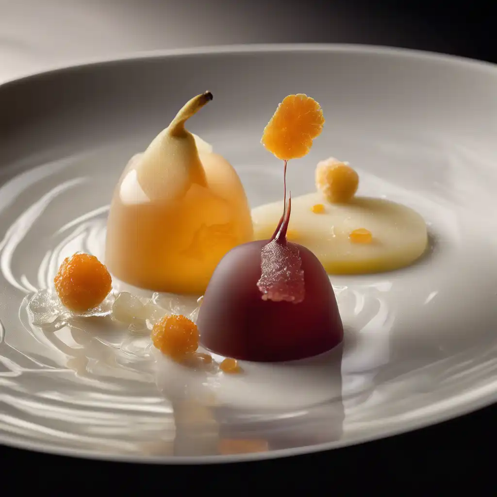 Wine and Pear Gelatin