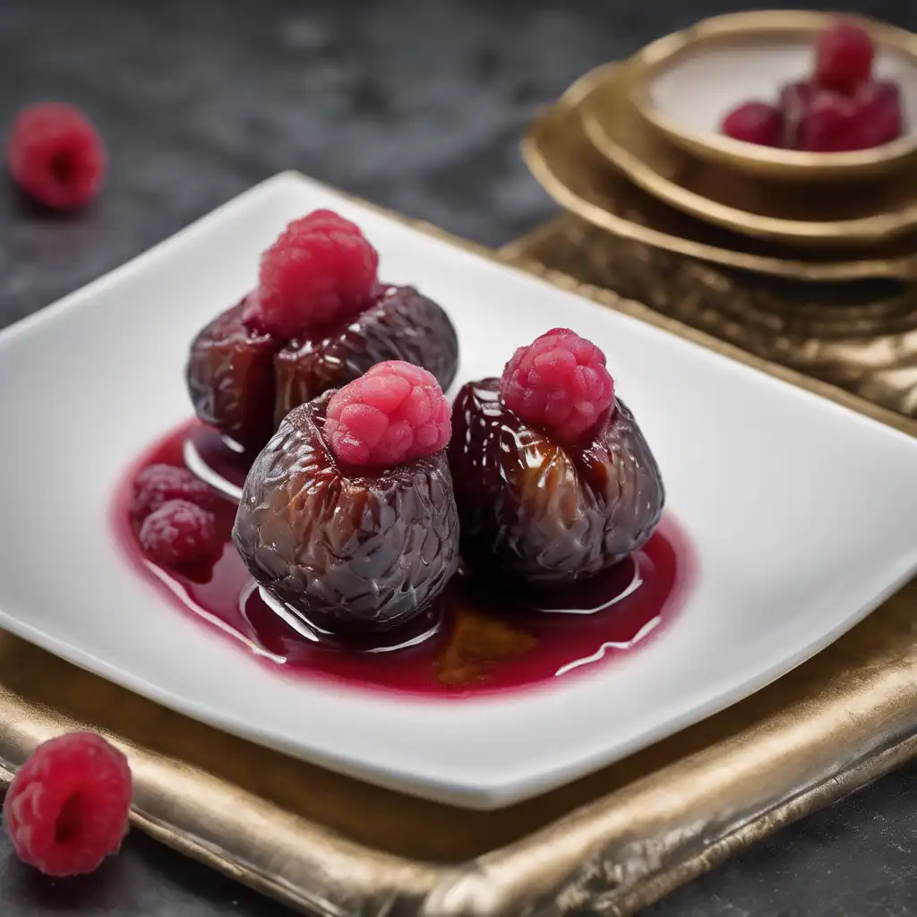 Stuffed Dates with Raspberry Gelée