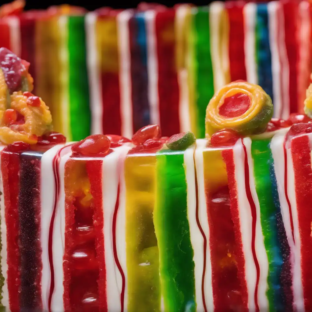 Rainbow Gelatin Dessert