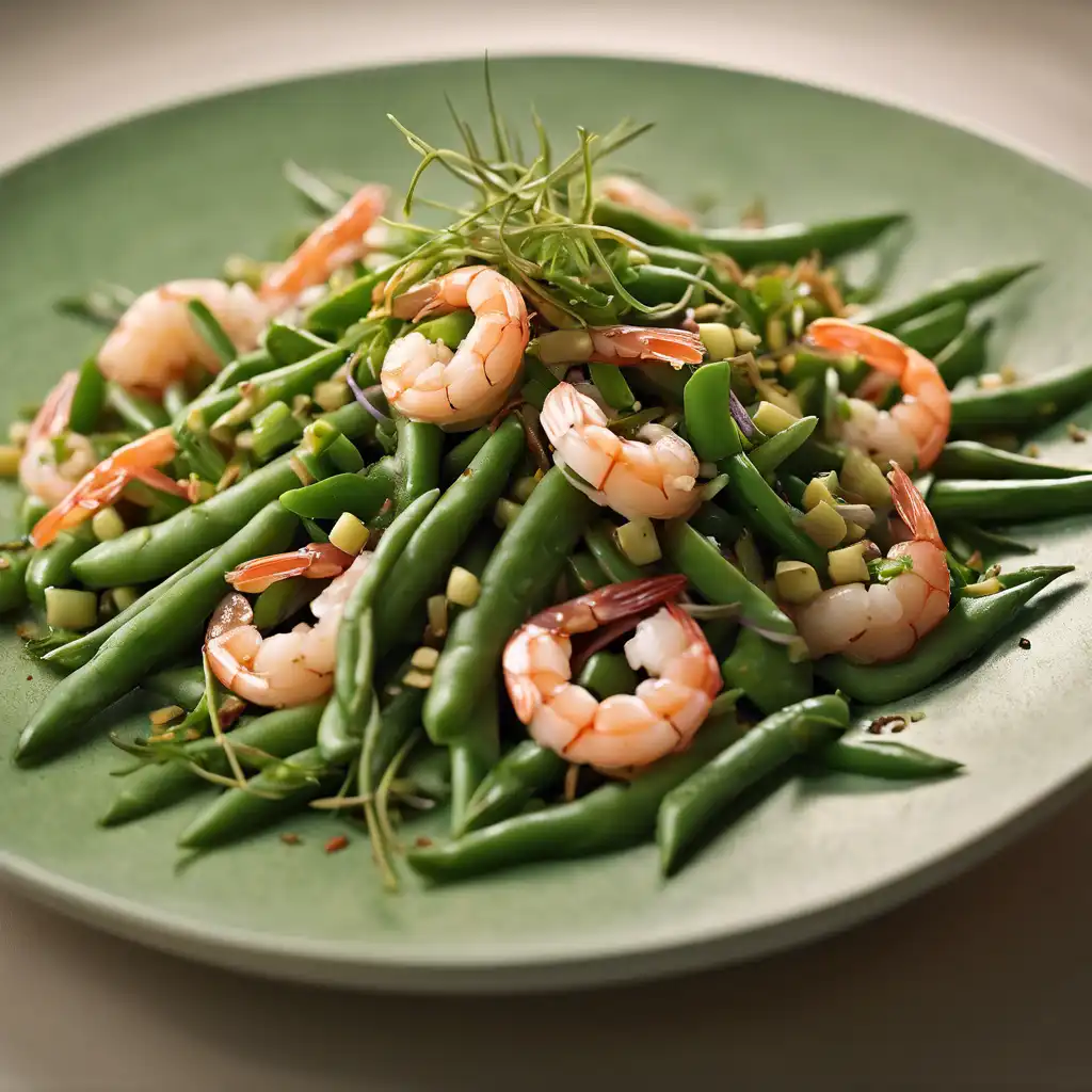 "Haricots Verts with Shrimp Salad"