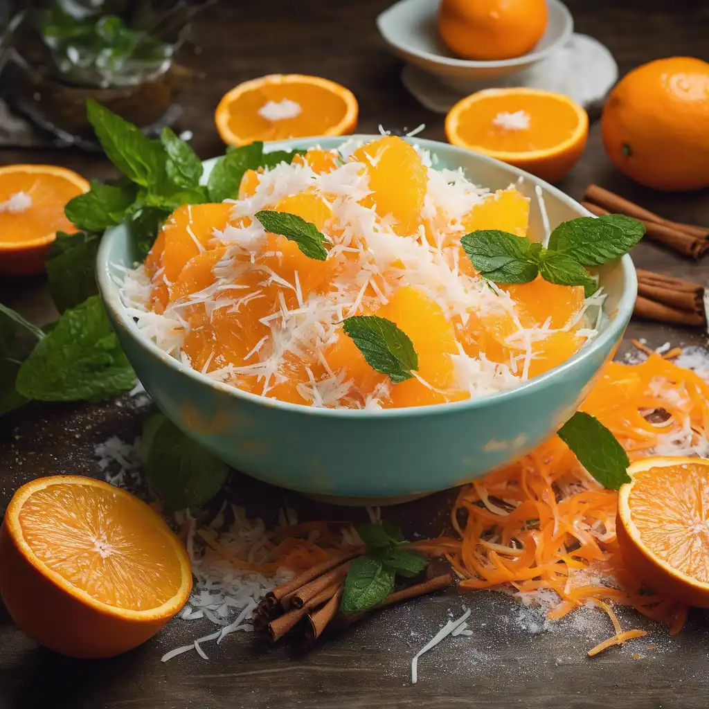 Orange Salad with Shredded Coconut