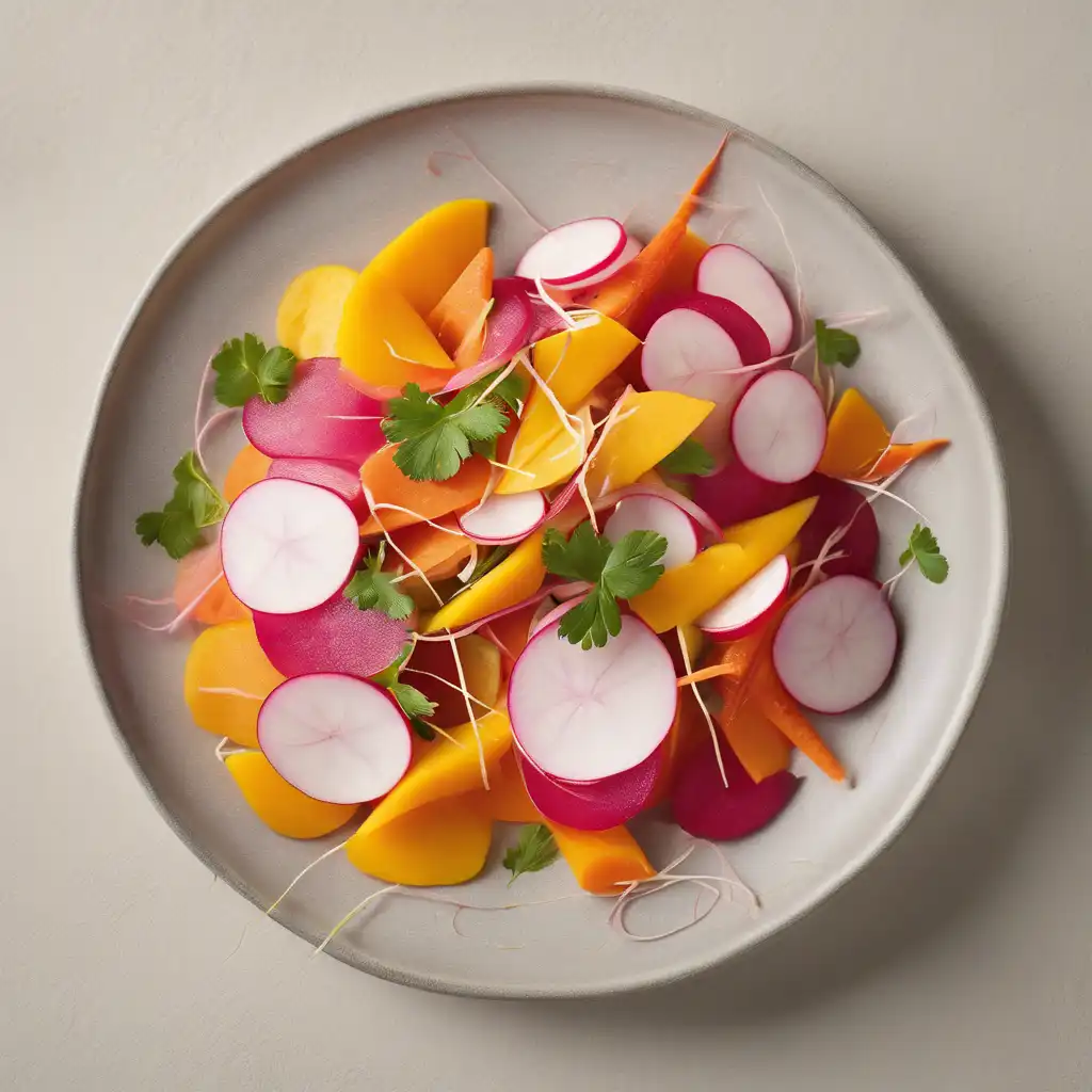 Radish, Carrot, and Mango Salad