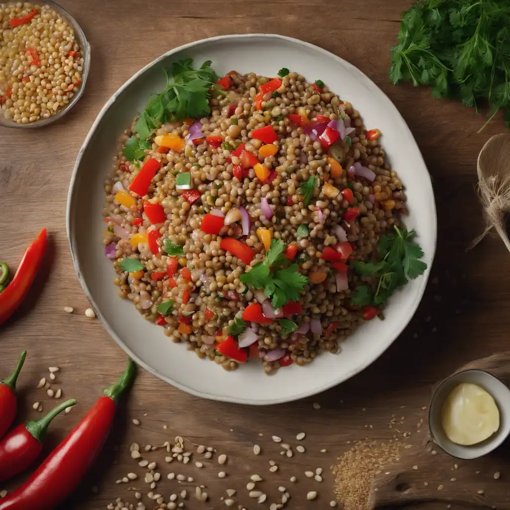 Wheat Salad with Lentils