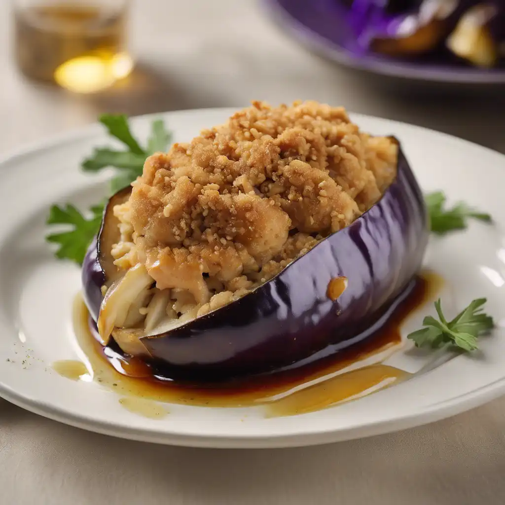 Eggplant Stuffed with Chicken and Honey