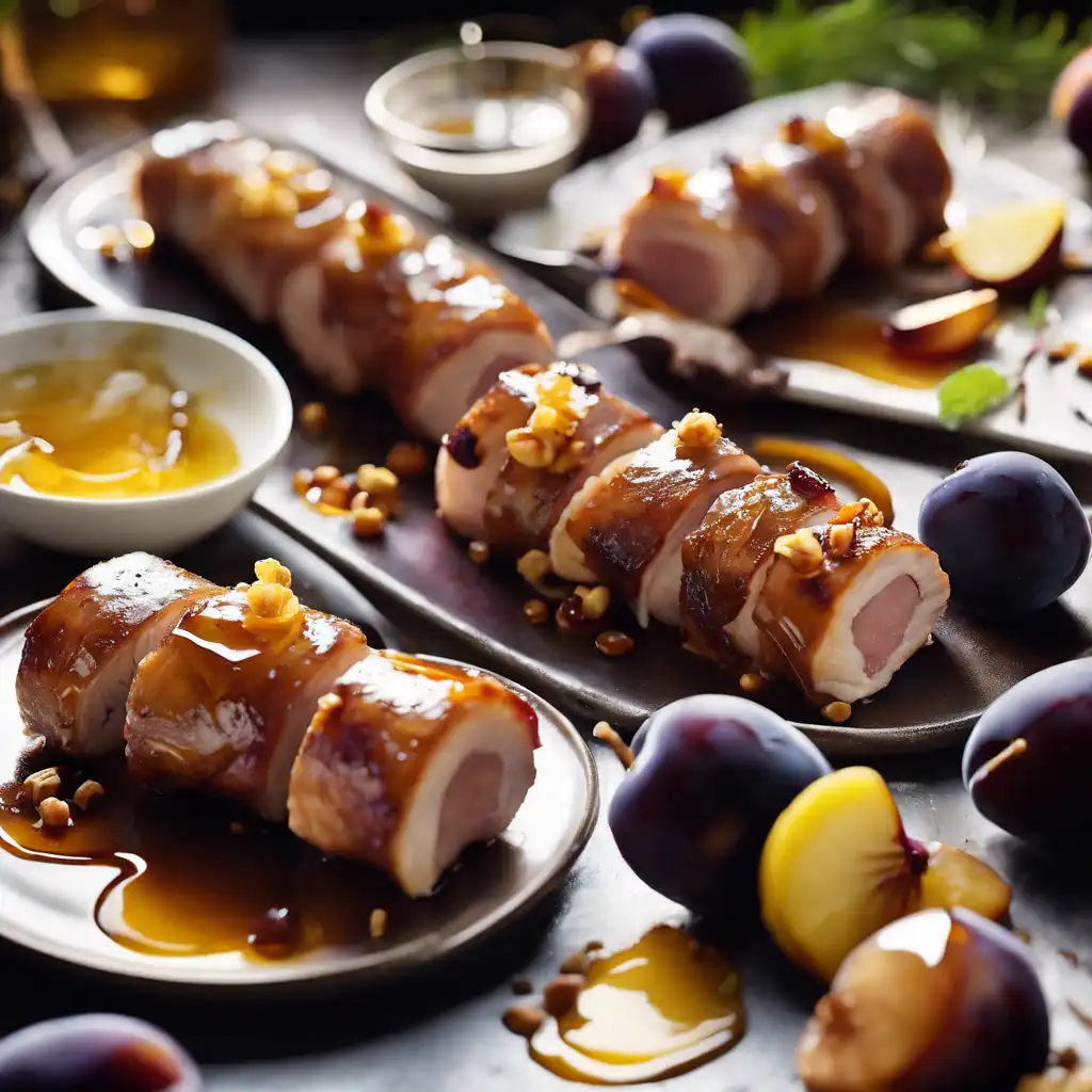 Pork Loin Rolls with Honey