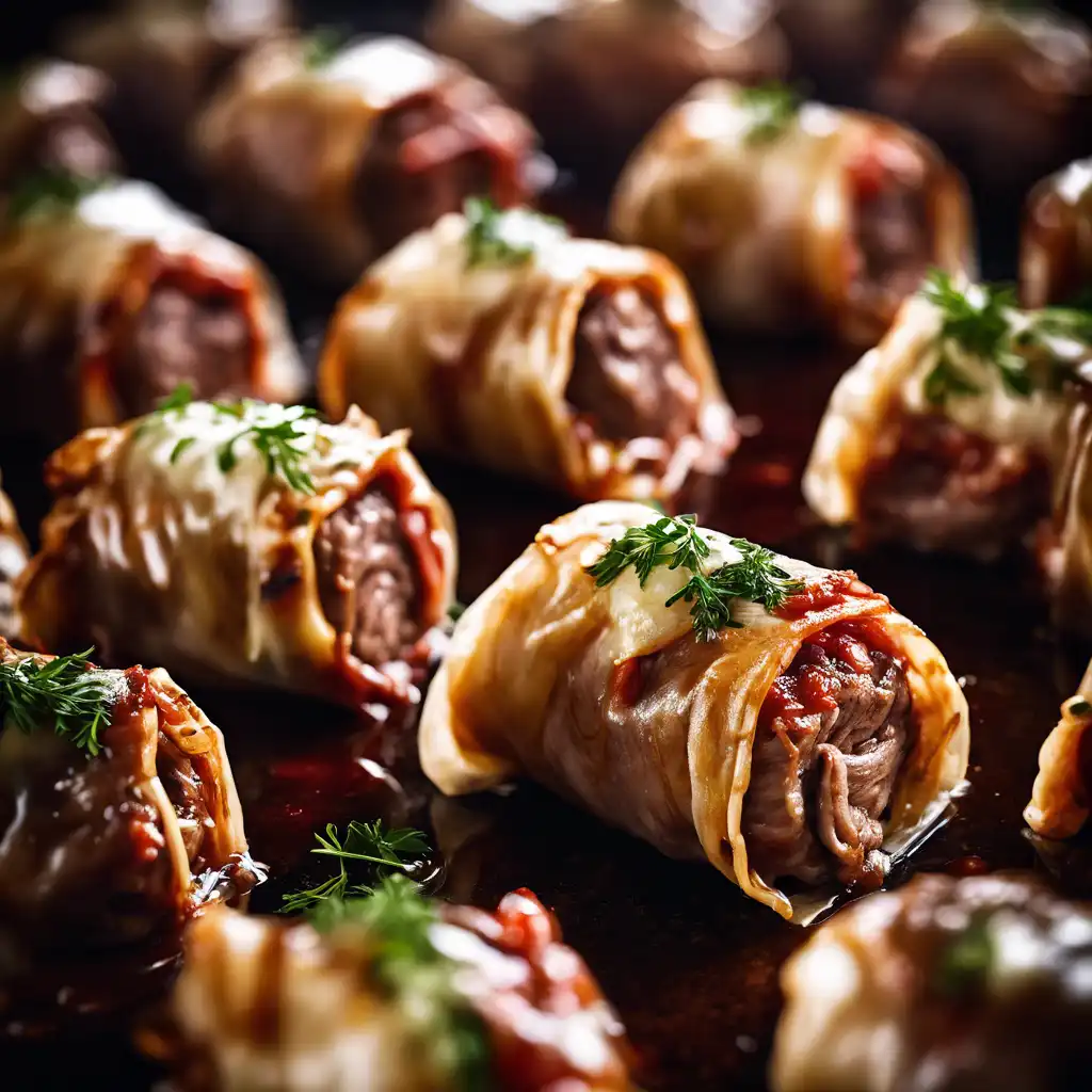 Tomato-Herb Wrapped Meatrolls