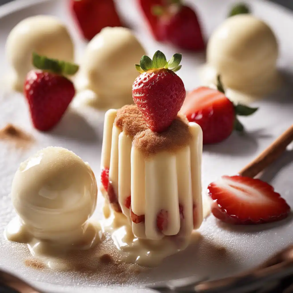 Cinnamon Custard Pops with Strawberries