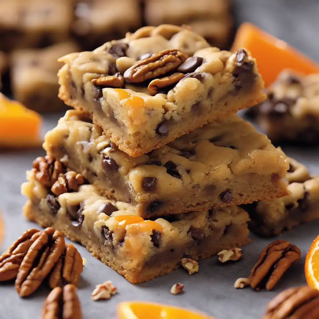 Chocolate Chip Cookie Bars with Orange and Pecans