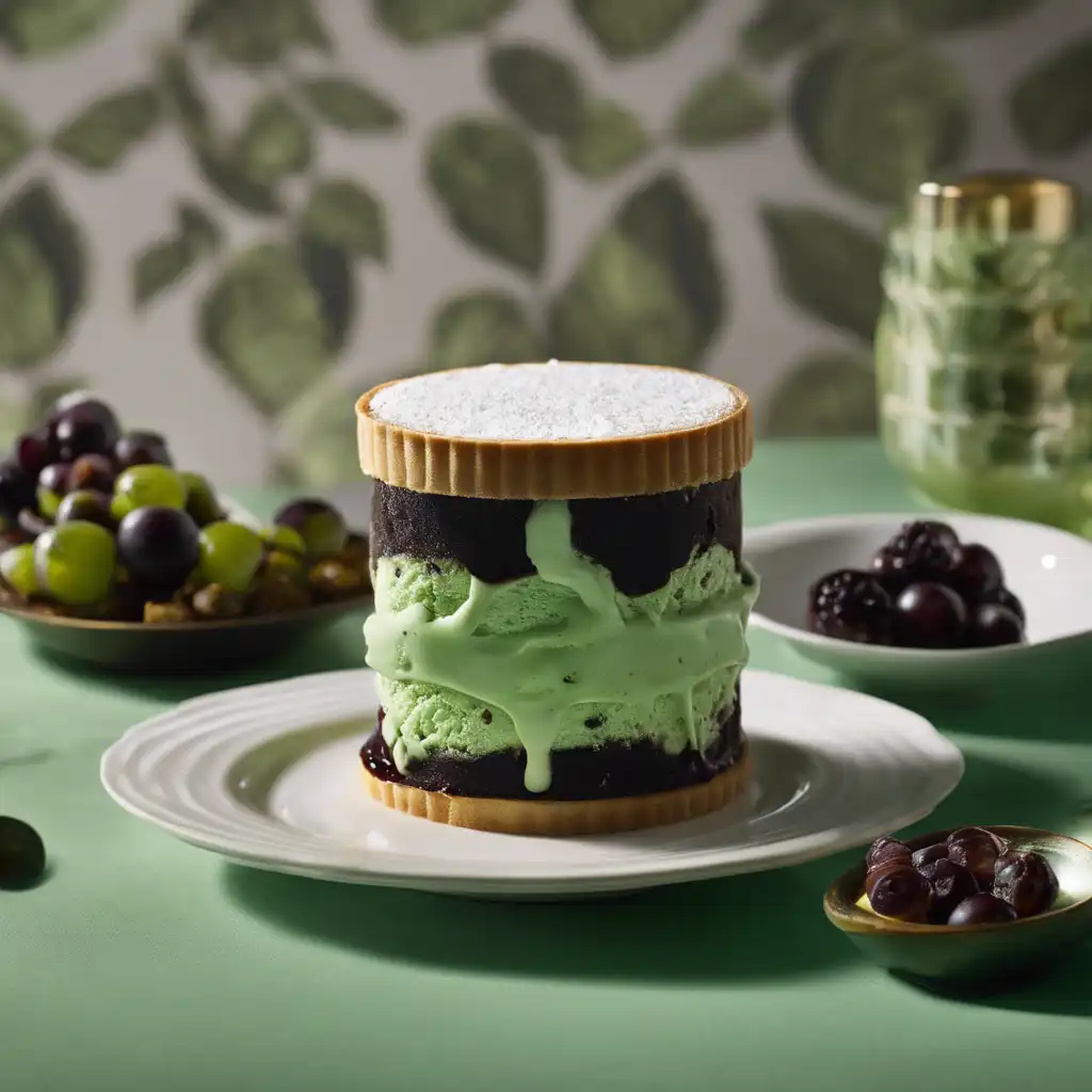 Jaboticaba Ice Cream Sandwich with Cake and Brandy