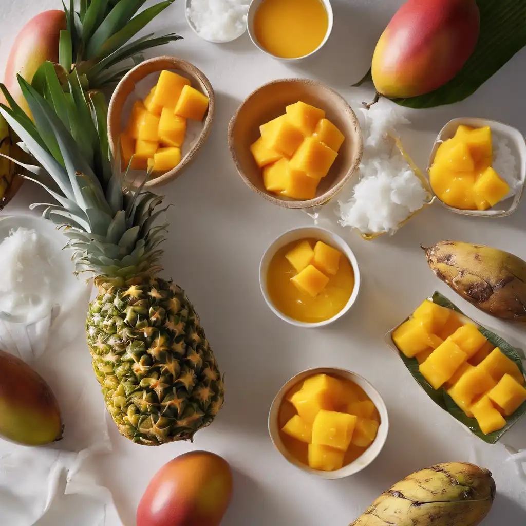 Mango, Pineapple, and Coconut Preserve