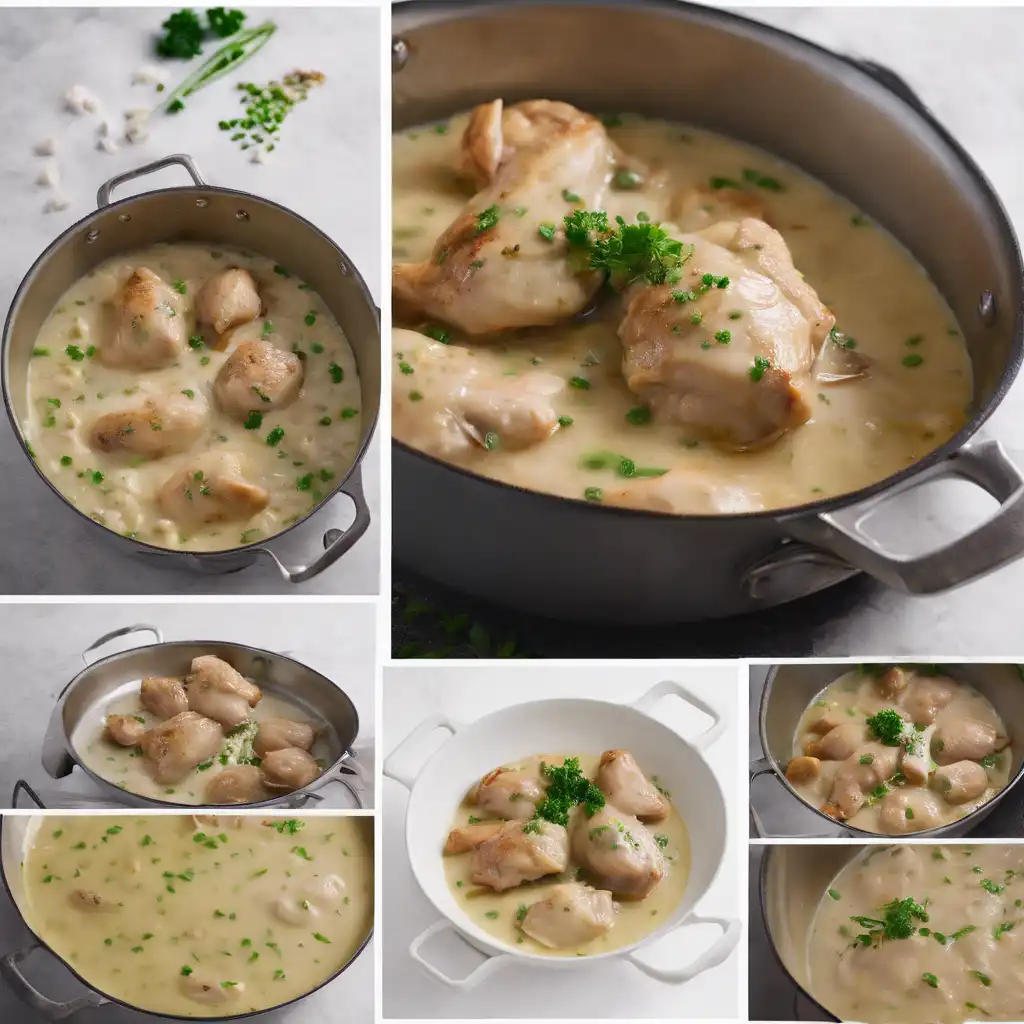 Chicken Fricassee in White Wine Sauce