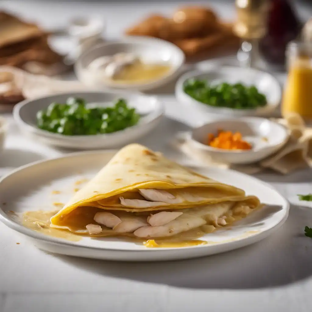 Chicken Crepe with Chicken Filling