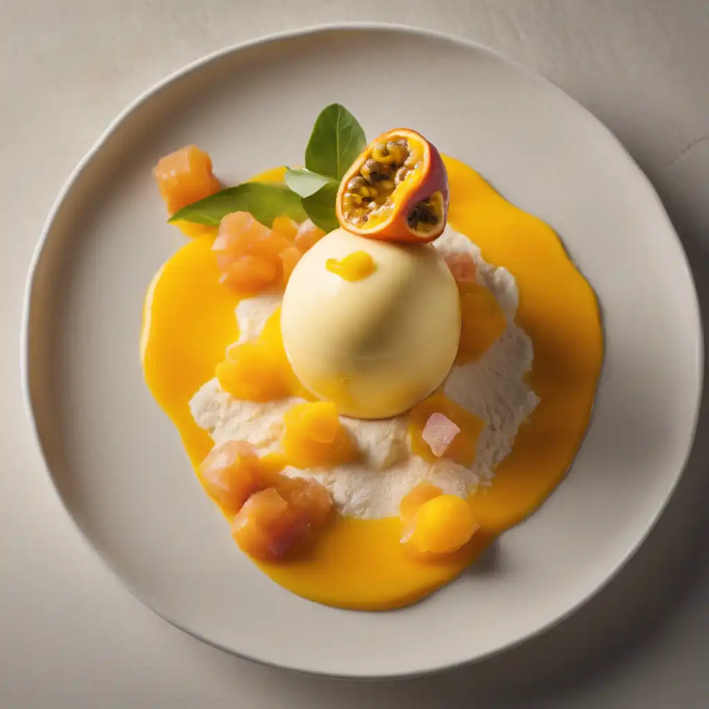 Passion Fruit Mousse with Sorbet