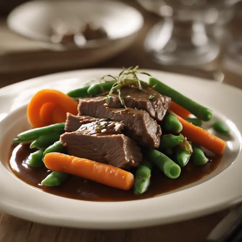 Braised Beef with Carrot and Green Bean