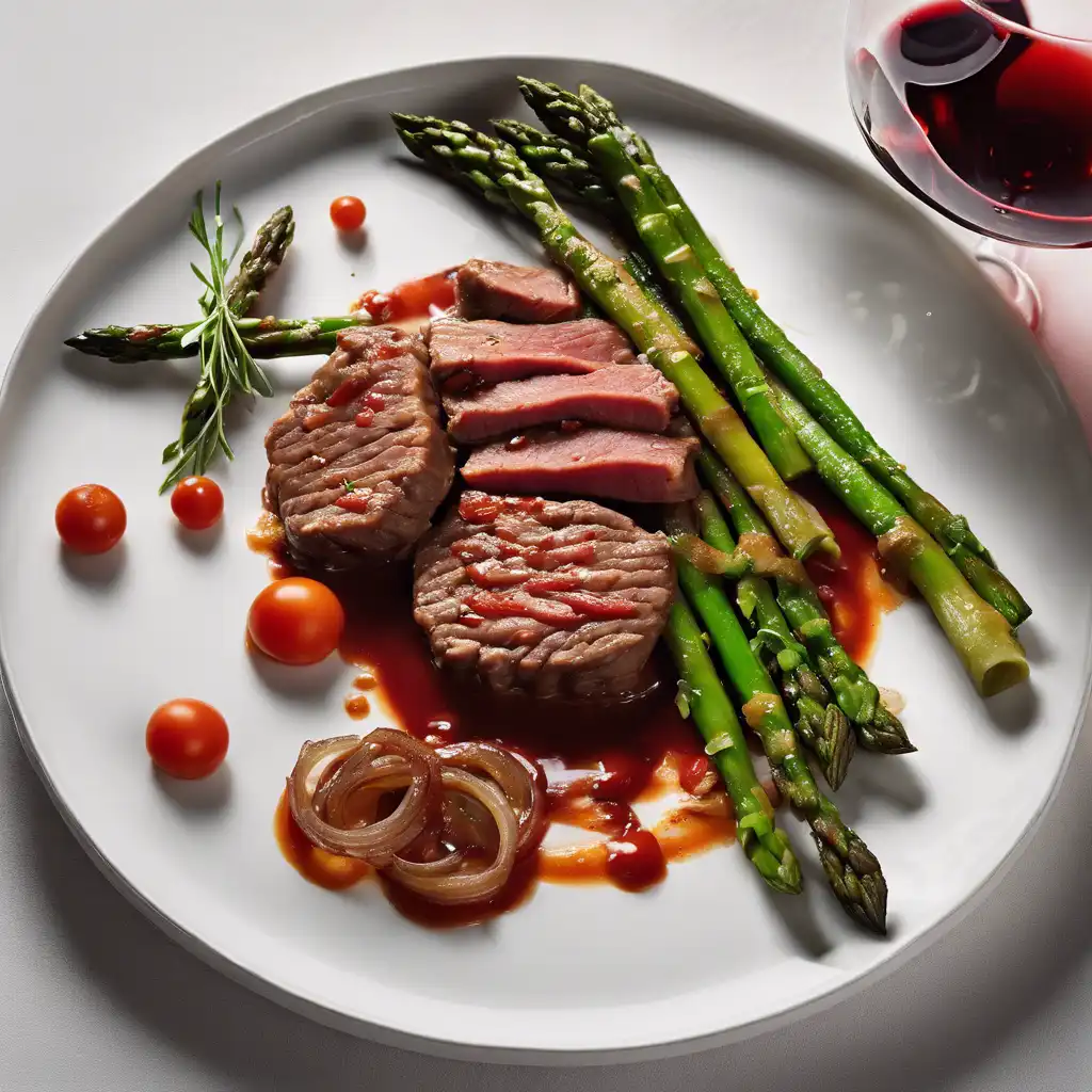 Beef in Strips with Tomato and Wine