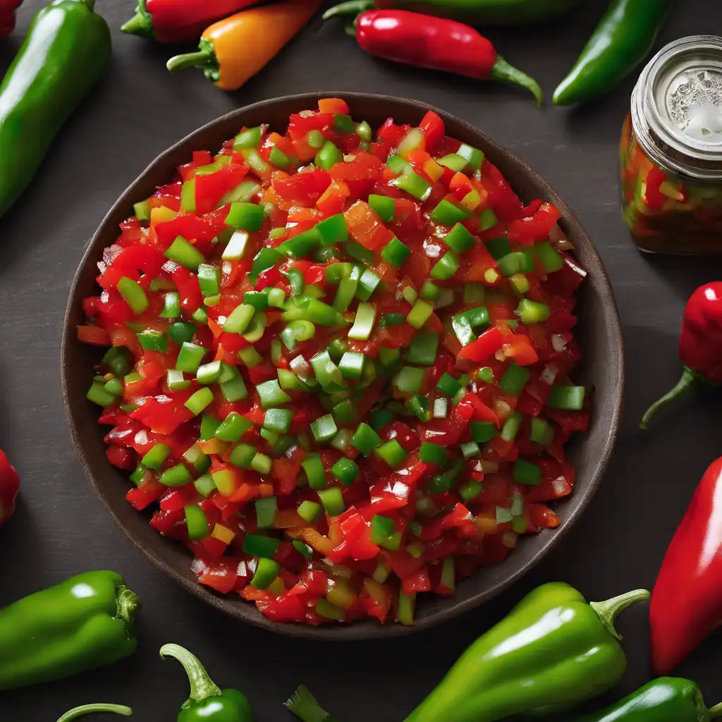 Red and Green Pepper Relish