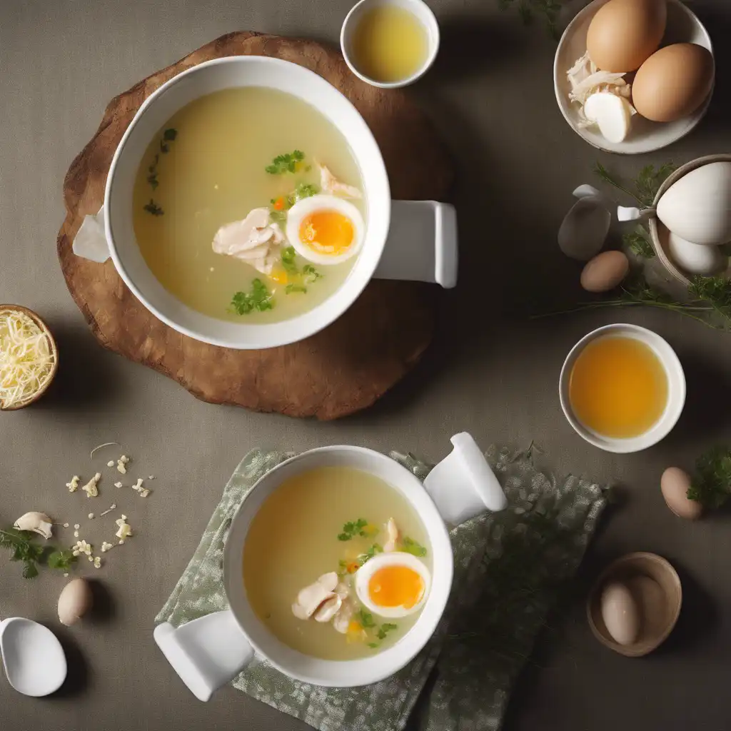 Egg and Chicken Broth Soup