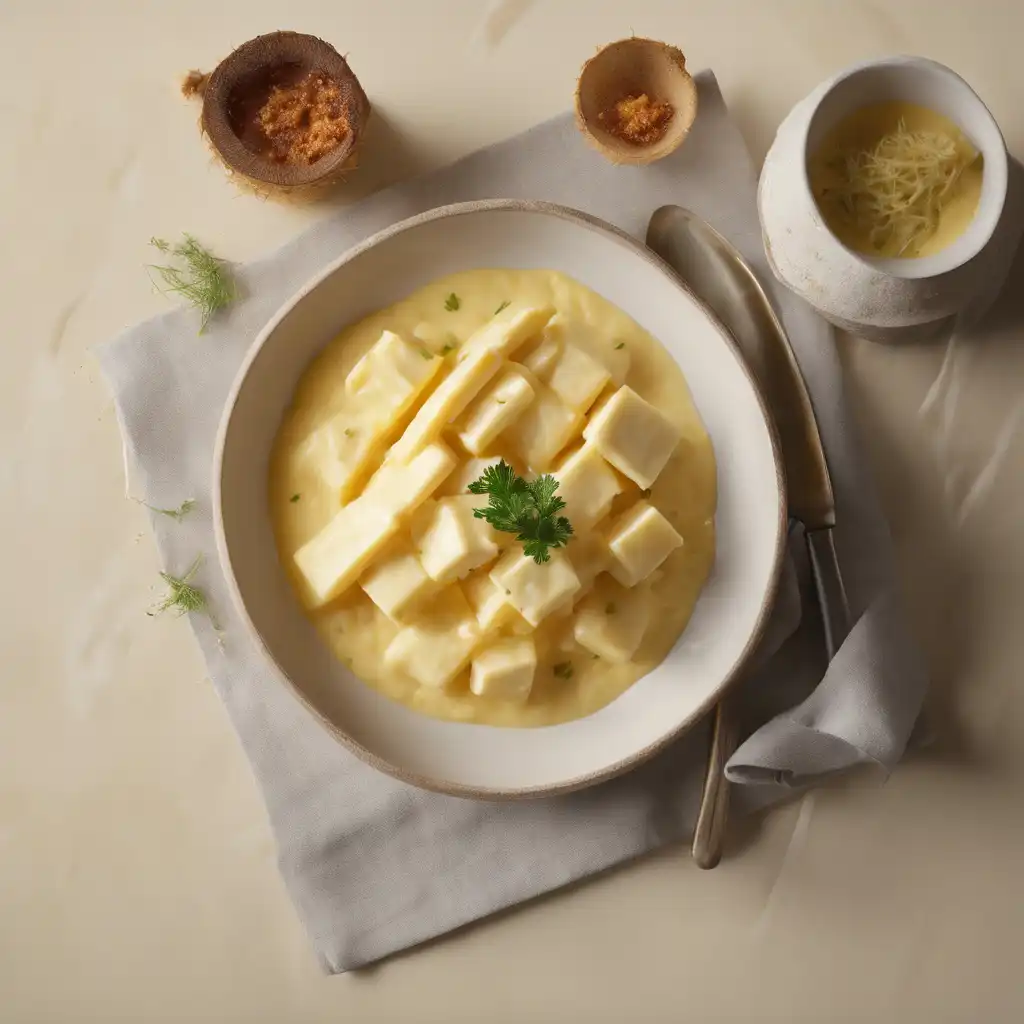 Manioc with Cheese Sauce