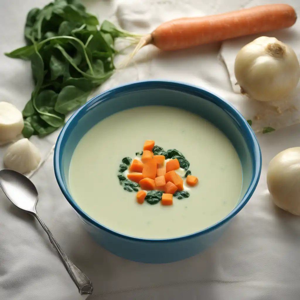 Vichyssoise with Carrots and Spinach