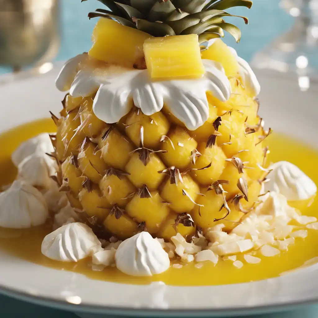 Pineapple Stuffed with Meringue