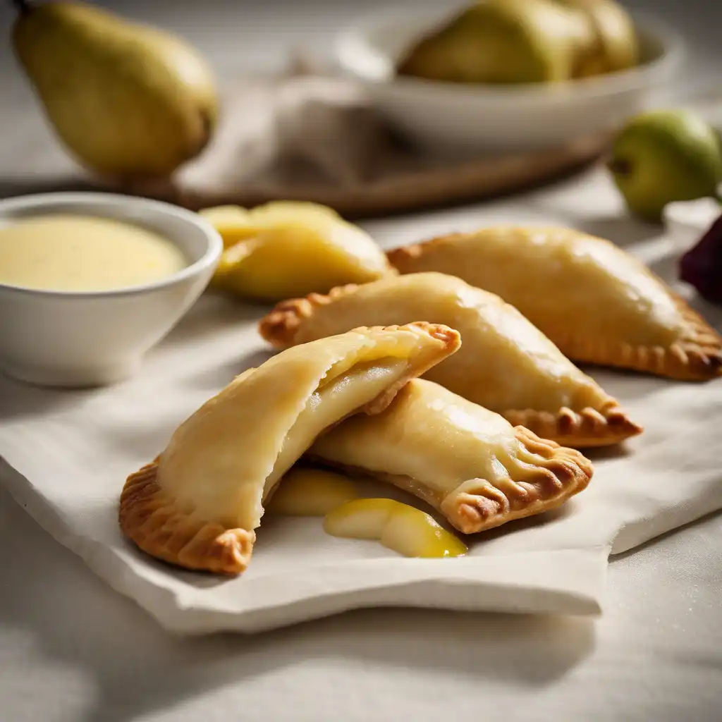 Pear Empanada with Lemon Sauce