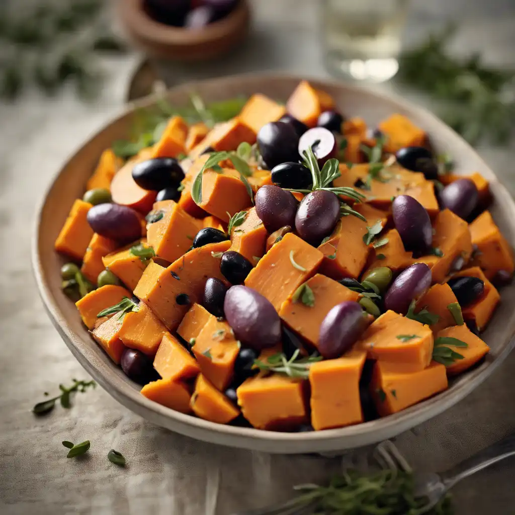 Sweet Potato Salad with Olives