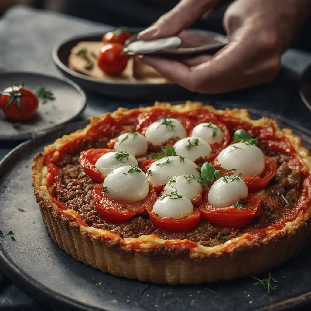 Moody Beef Tart with Mozzarella