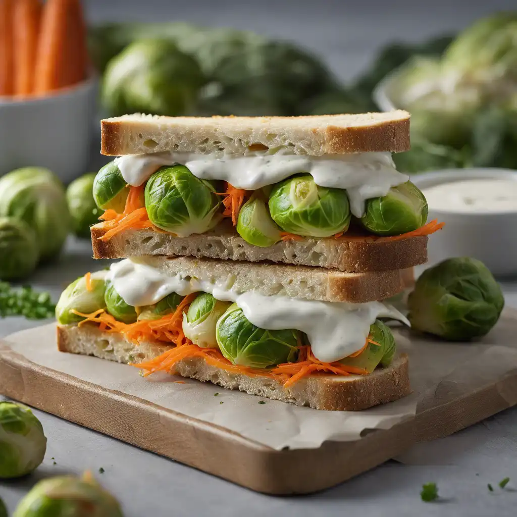 Brussels Sprouts, Carrot and Yogurt Sandwich