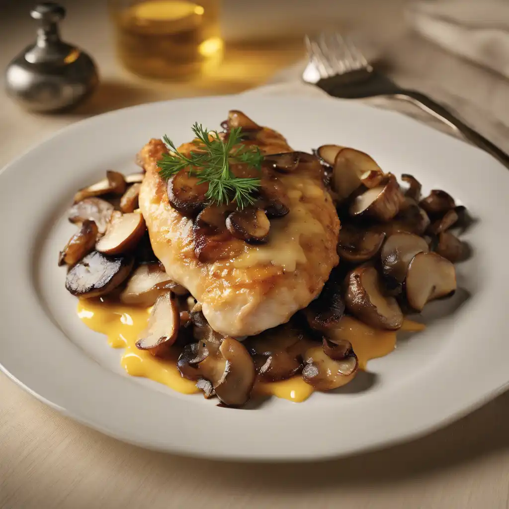 Chicken Breast on a Bed of Sauteed Mushrooms