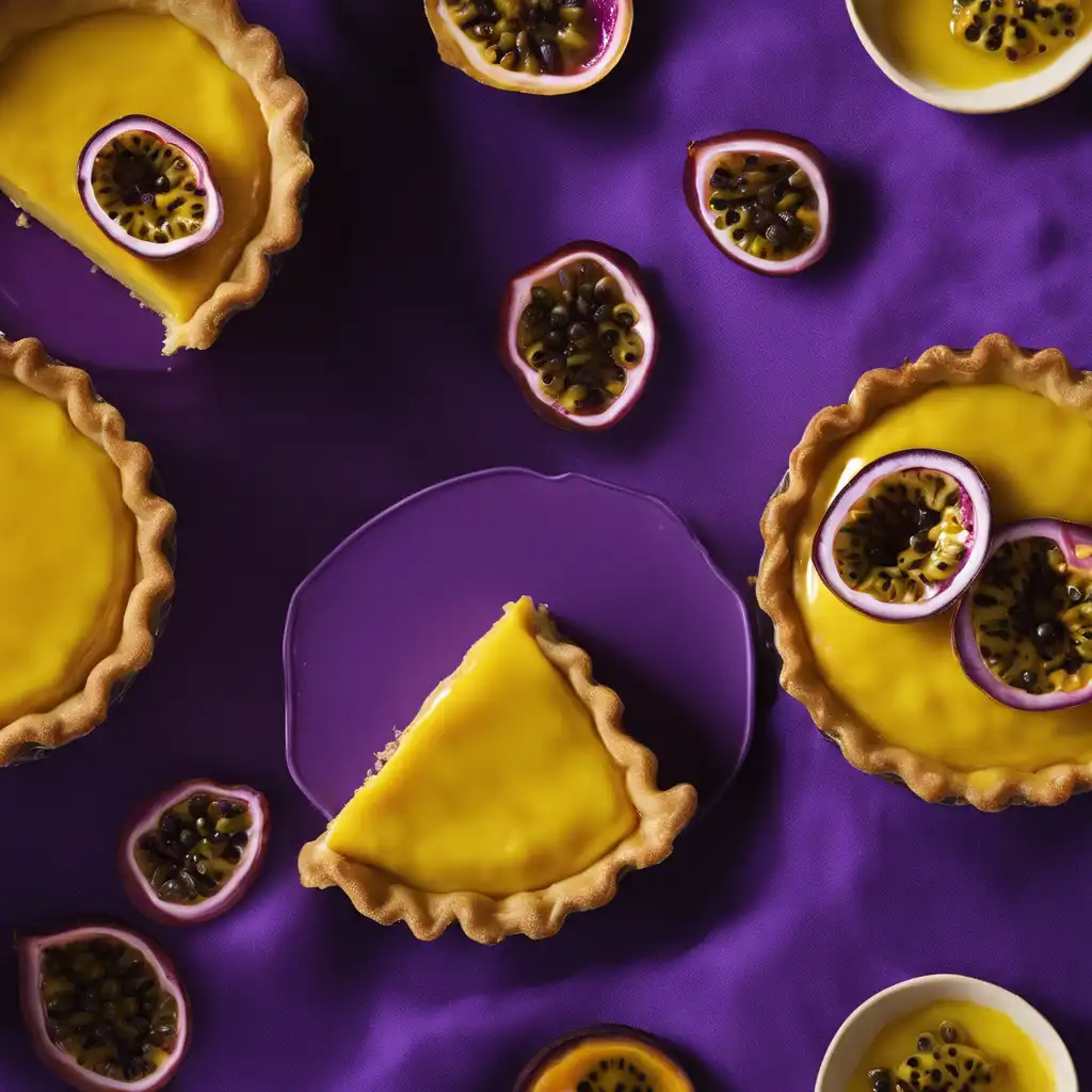 Golden Custard Pie with Passionfruit