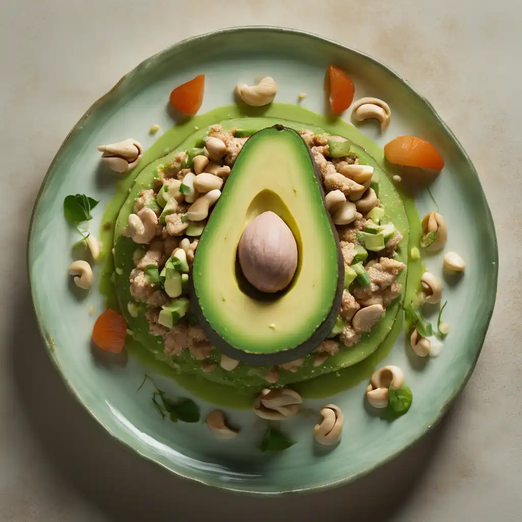 Avocado with Tuna and Cashew Cream