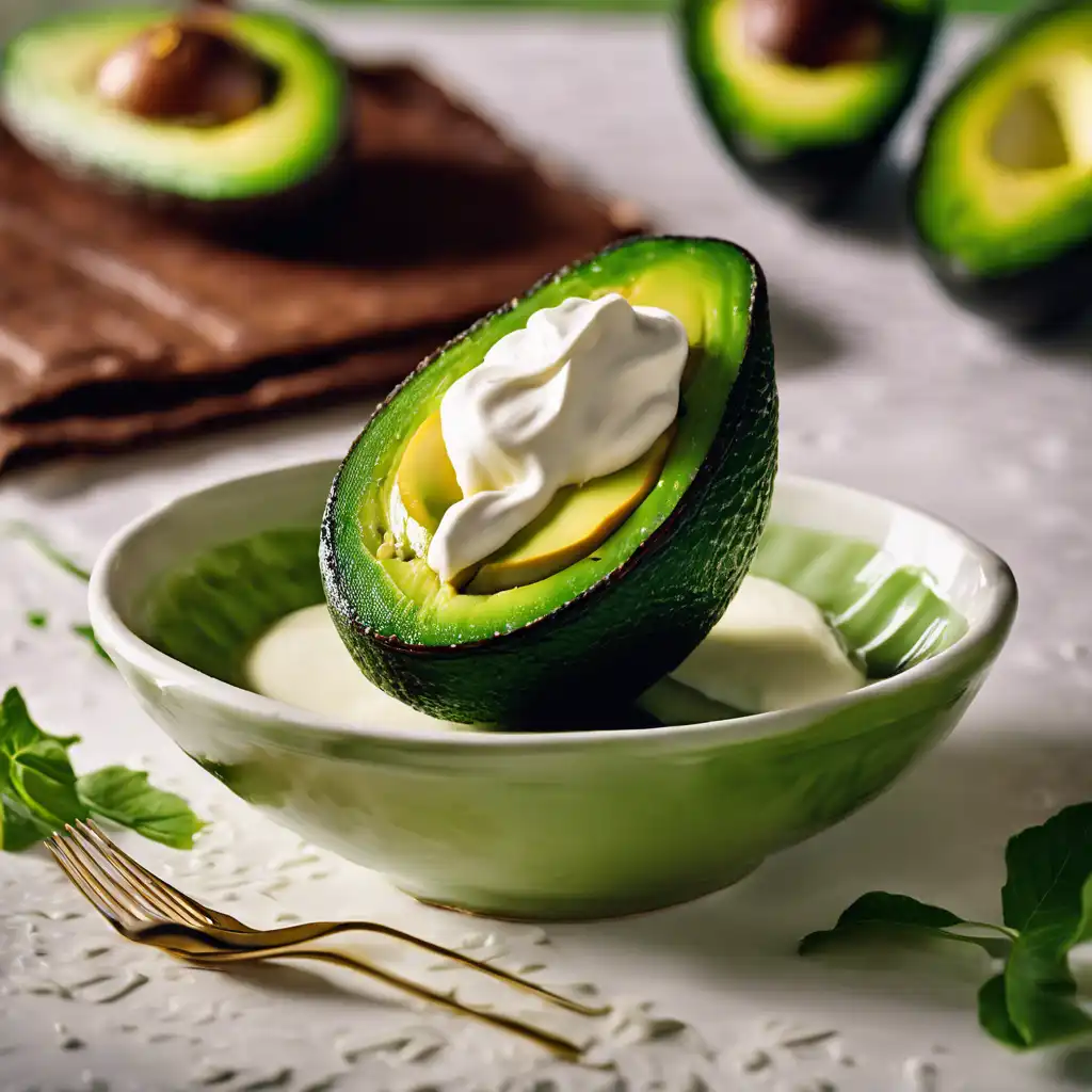 Stuffed Avocado with Cream and Liqueur