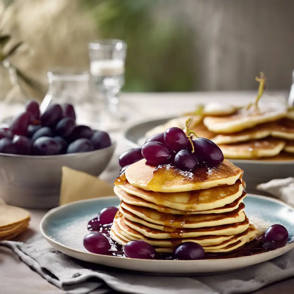 Ricotta Pancakes with Grape Compote