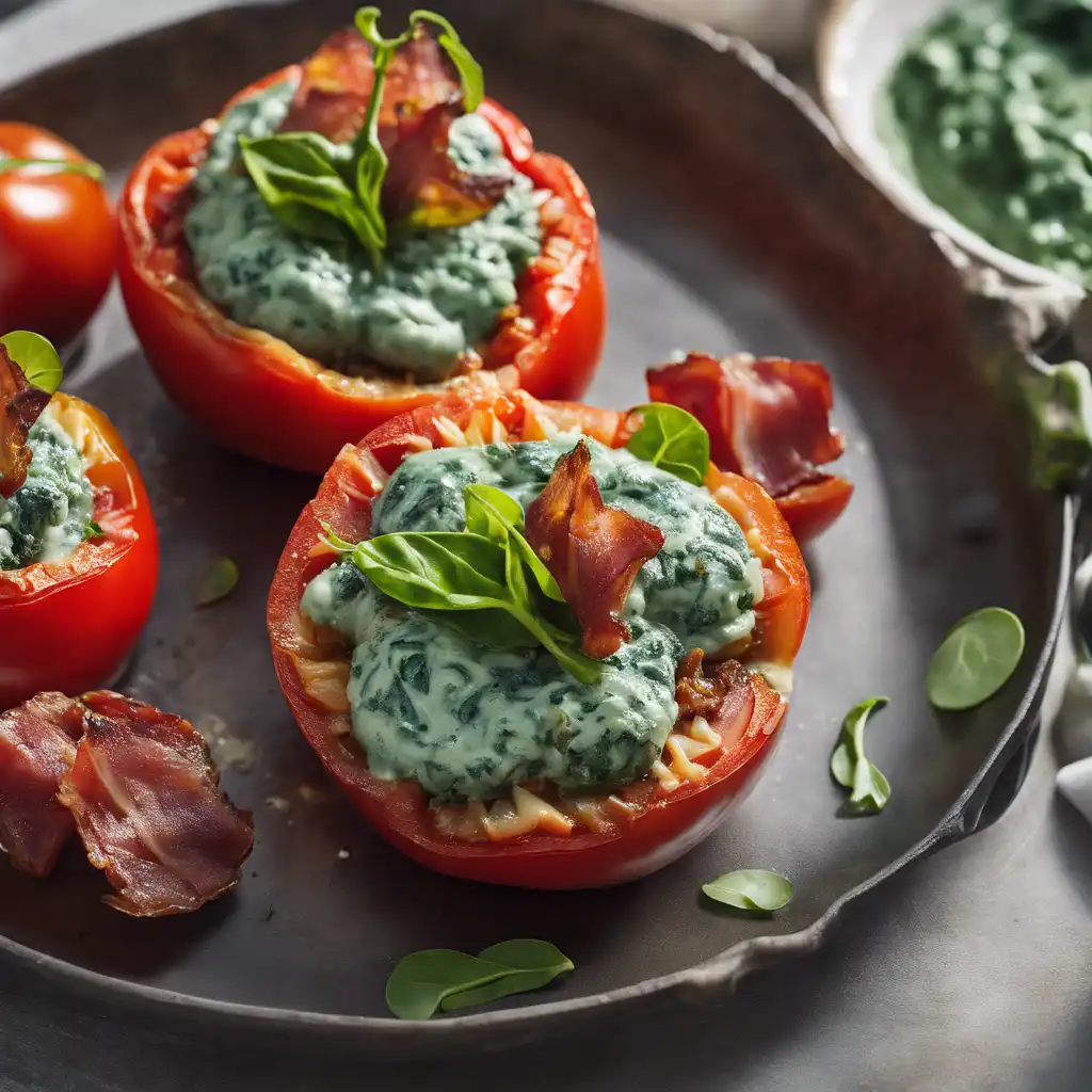 Stuffed Tomatoes with Spinach Cream