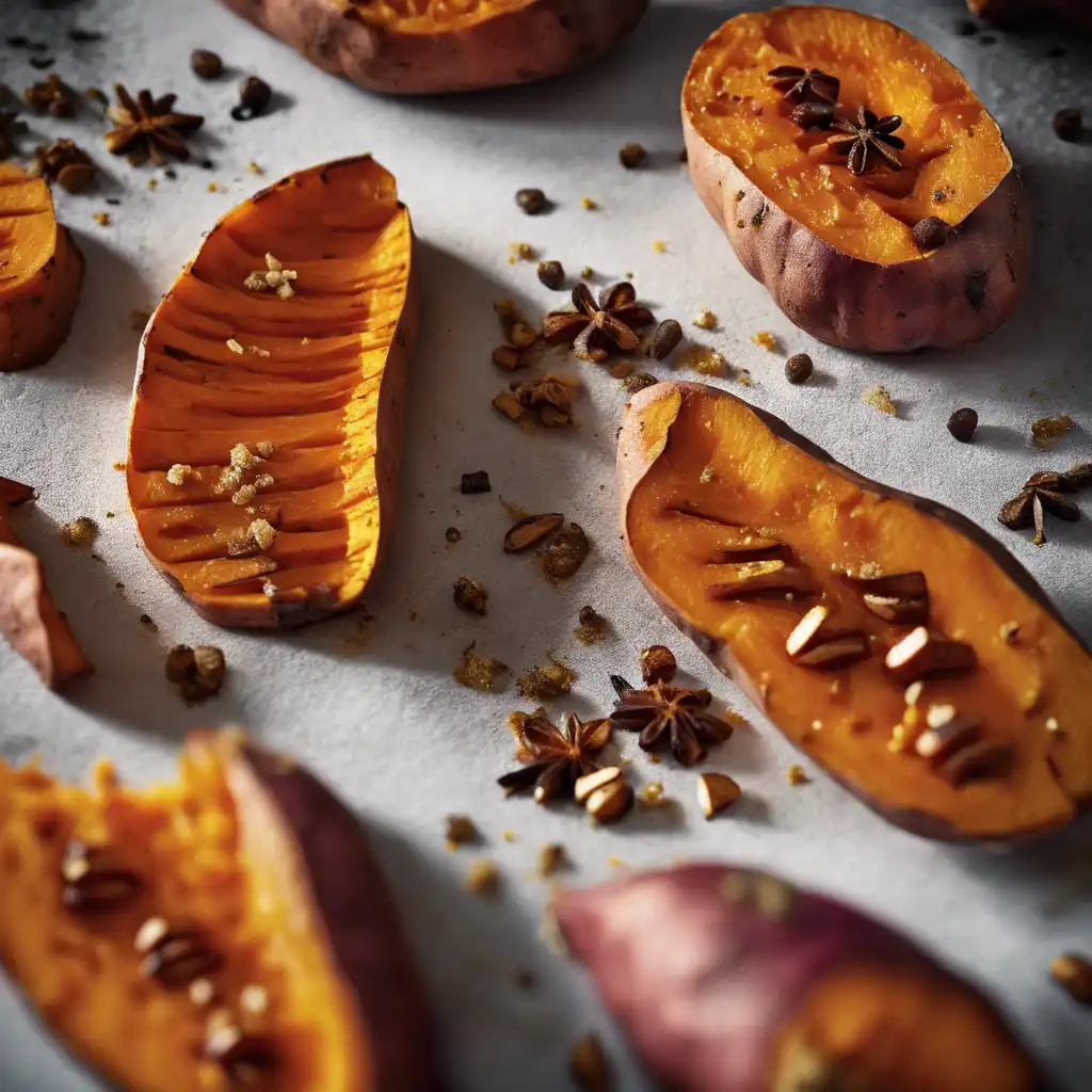 Grilled Sweet Potato with Honey and Spices