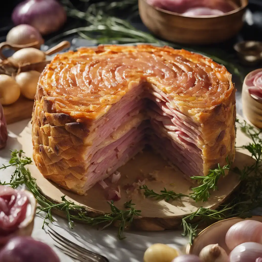 Foto de Bolo de presunto e cebola