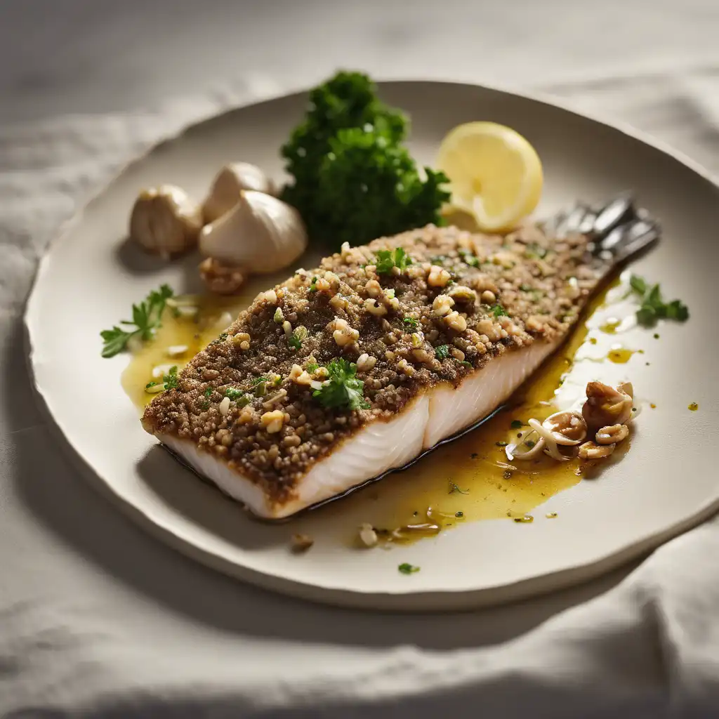 Walnut-Crusted Fish with Garlic and Olive Oil