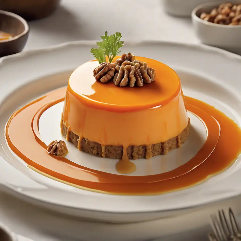 Carrot Flan with Walnut Syrup