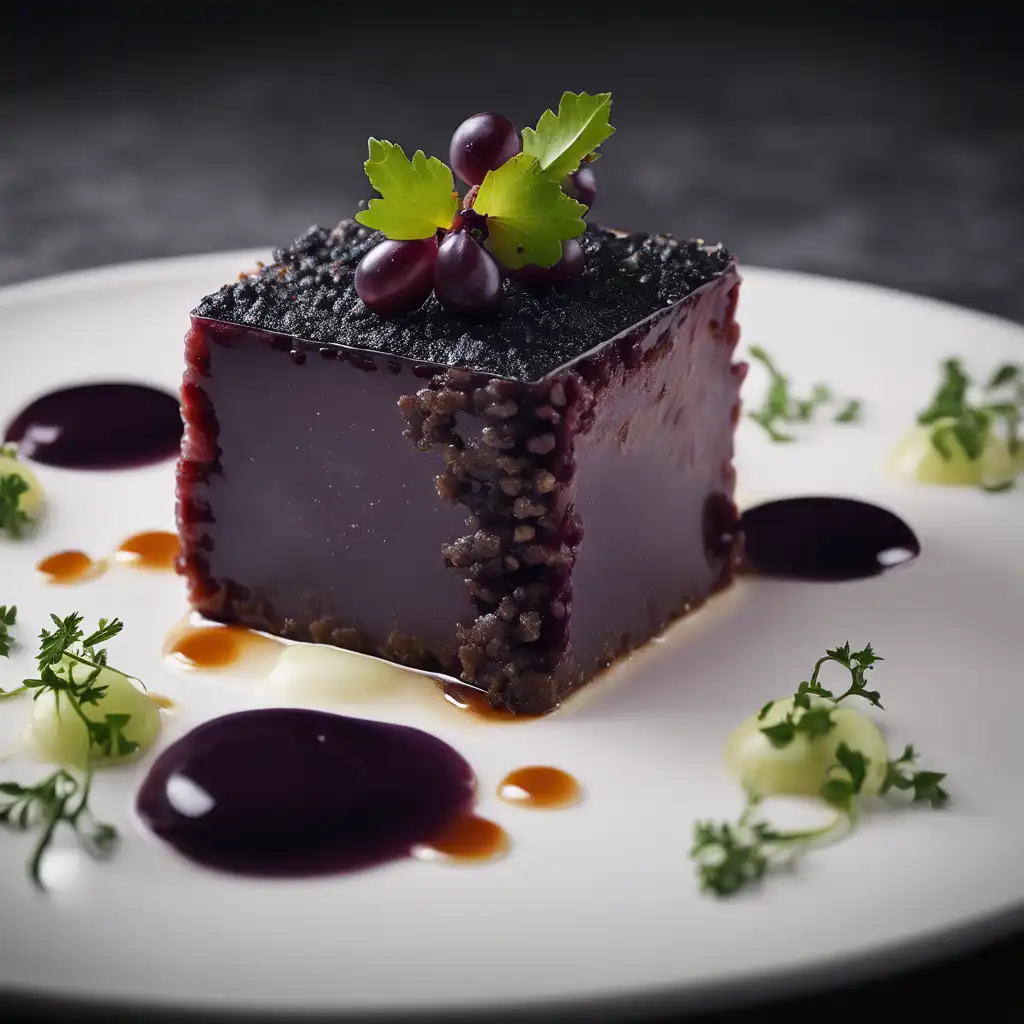 Beef Cake with Black Grape Gelée