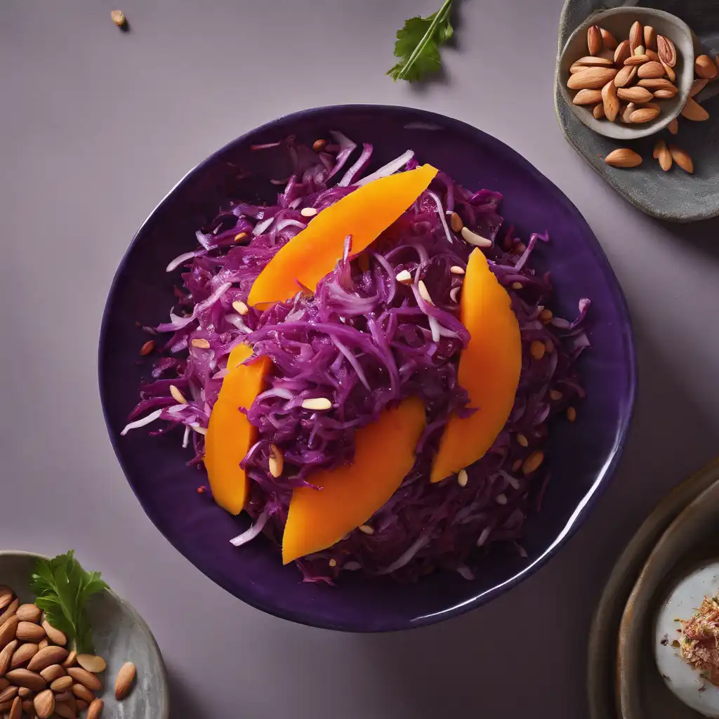 Red Cabbage Salad with Papaya