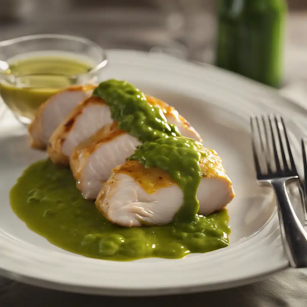 Chicken Breast with Green Pepper Sauce