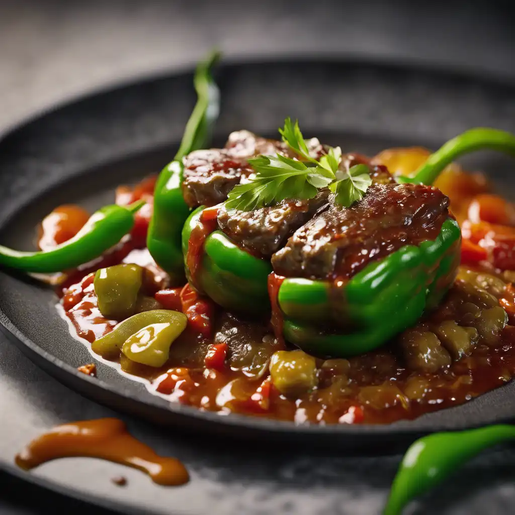 Green Pepper Fillet in Spicy Sauce