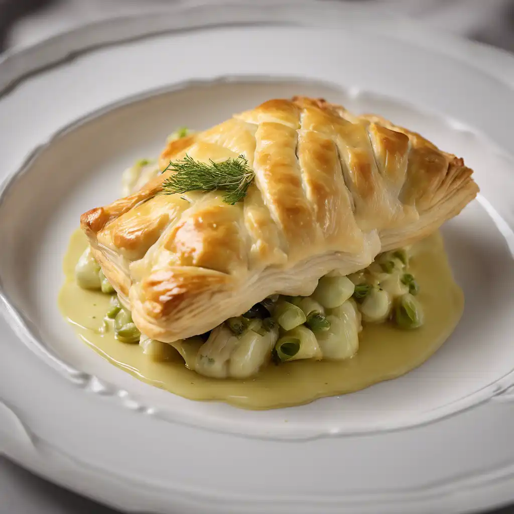 Leek Chicken with Puff Pastry